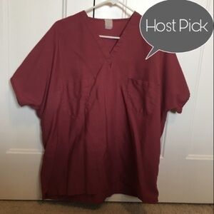 Women’s V neck one pocket scrub top
